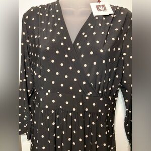 Anne Klein Midi Dress Polka Dot. Size Small. New with Tags!